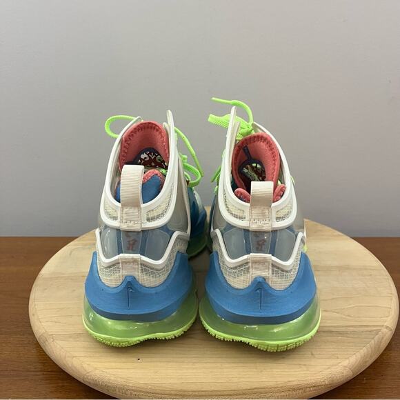 LeBron 19 GS Tropical DD0418-400 Blue Green Basketball Shoes Men’s Sz 7 Athletic - Picture 4 of 7